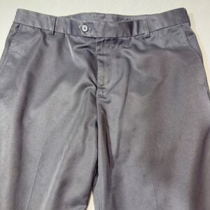 IZOD Golf Mens 36x30 Black Flat Front Straight Leg Performance Pants 454069